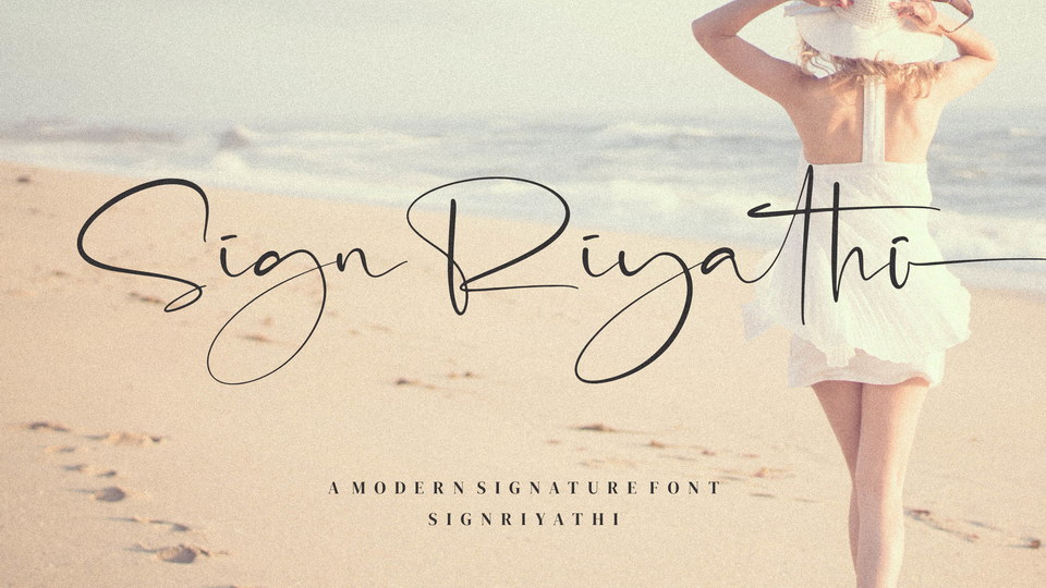 Transform Your Next Project with the Charming Handwritten Font of Riyathi Signature