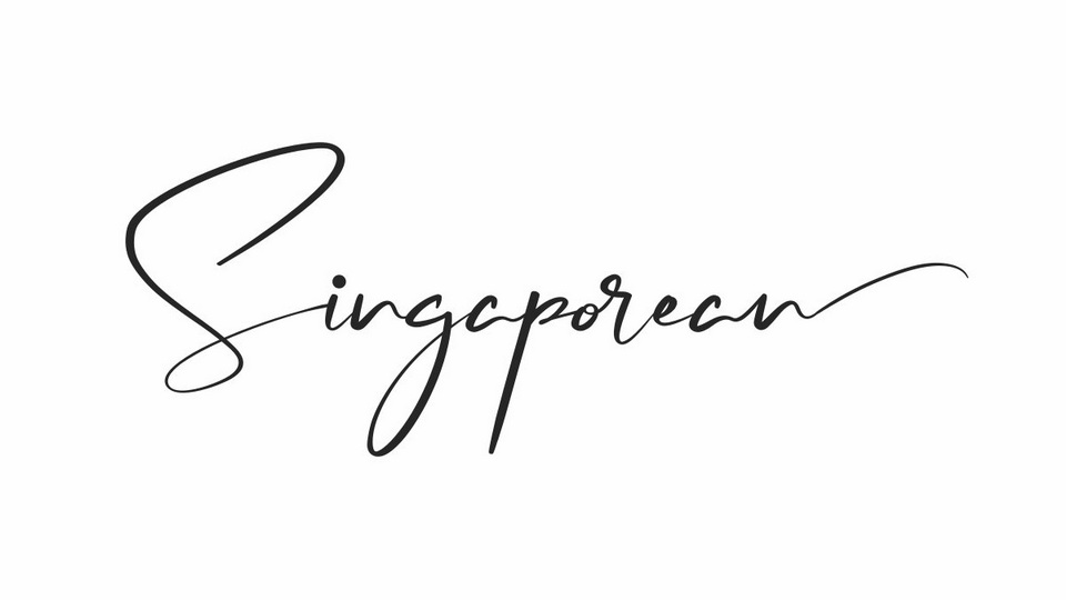 

Singaporean: A Unique Calligraphy Font with a Modern and Sophisticated Look