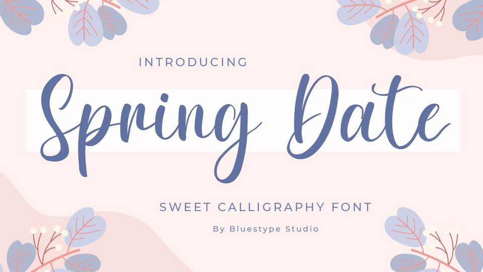 Spring Date Font: A Graceful and Distinct Script Typeface