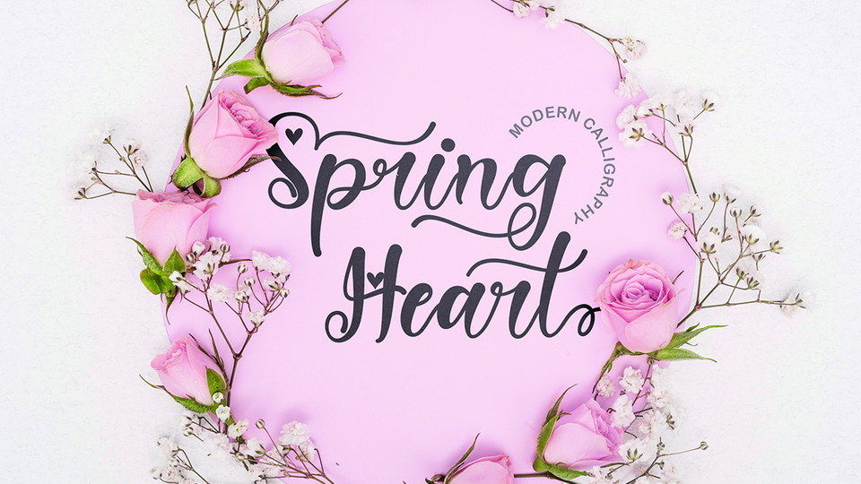

Spring Heart: A One-of-a-Kind Calligraphy Font Exuding the Warmth of Spring and a Comforting Heart