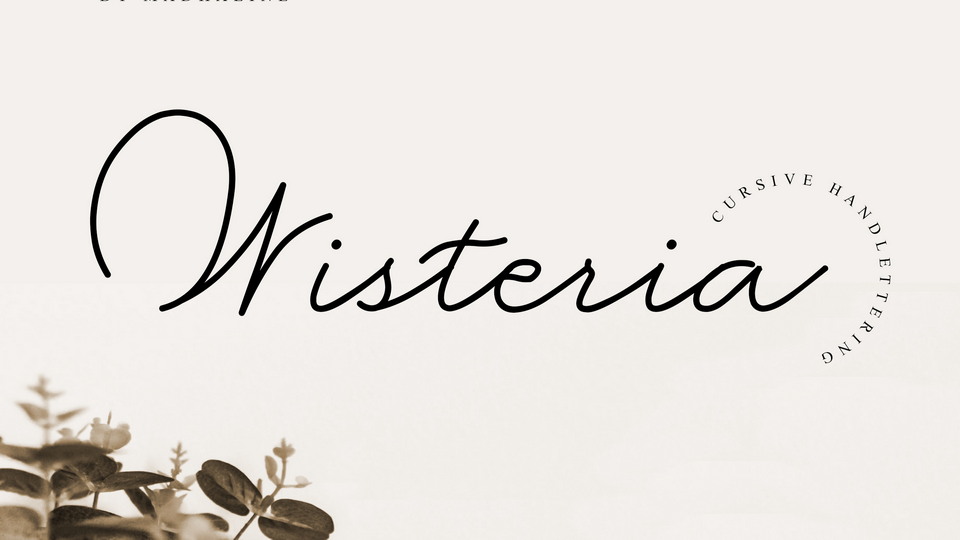 Wisteria: Elegant and Graceful Organic Font for Various Design Applications
