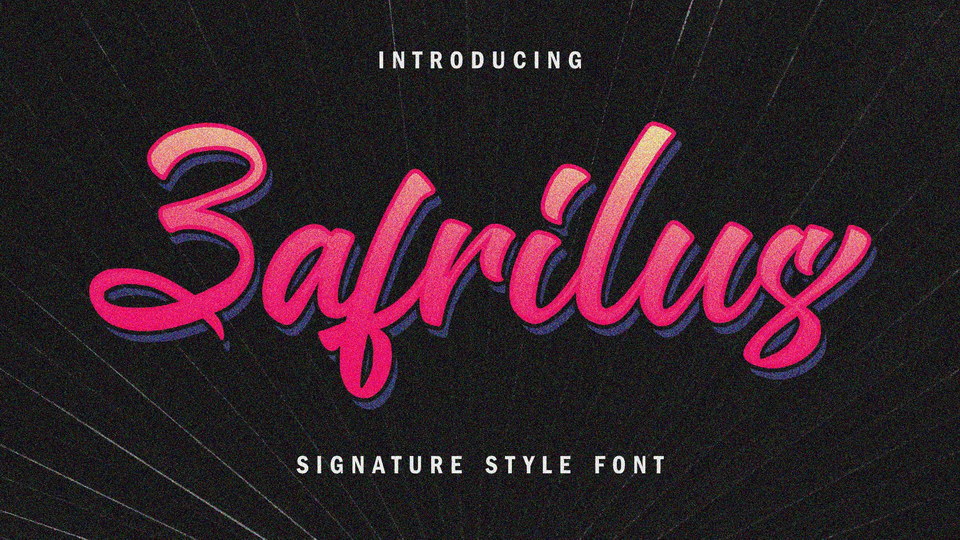 Zafrilus: a Contemporary Calligraphy Font with a Retro Twist