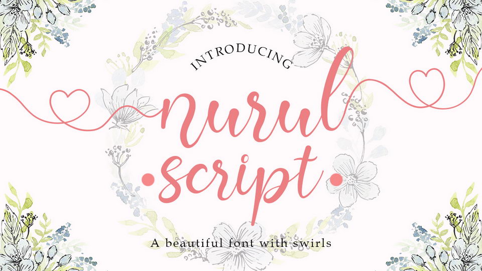 

Nurul Script: An Incredibly Stunning and Sweet Modern Calligraphy Font
