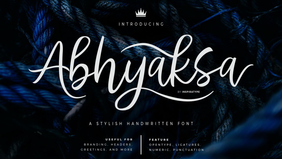 

Abhyaksa: An Exquisite Script Font Crafted by Hand and Inspired by Classic Posters
