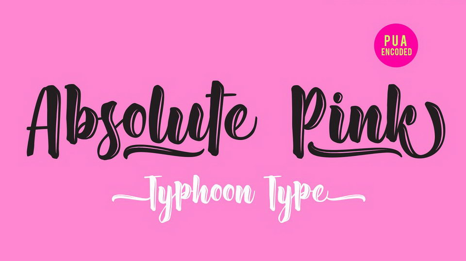 

Absolute Pink: A Unique and Stunning Handmade Brush Font