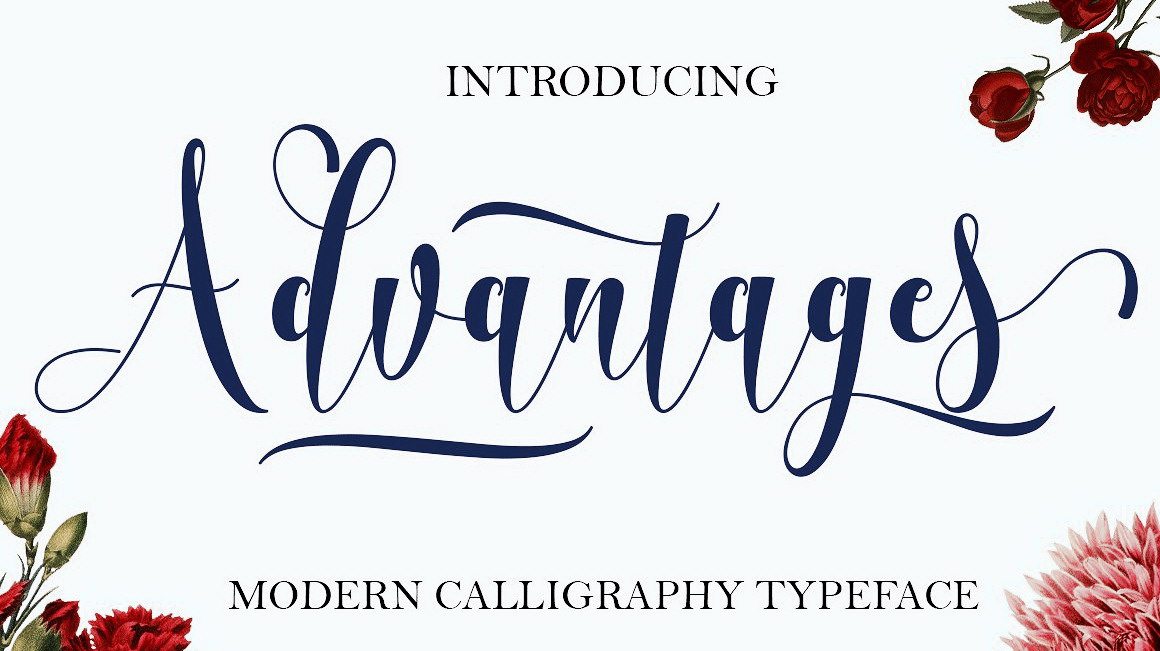 

Advantages: A Stunning Modern Calligraphy Script Font