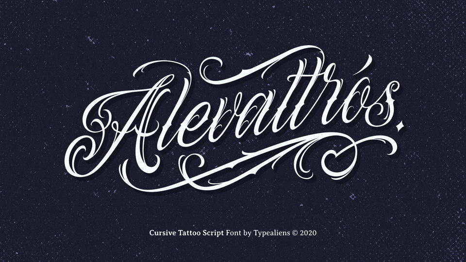 

Alevattros: An Incredibly Versatile Font for Tattoo Lettering