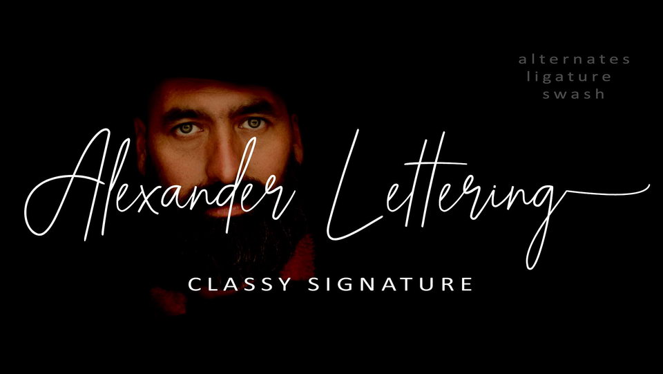 

Alexander Lettering: A Timeless Handwritten Signature Style Script Font