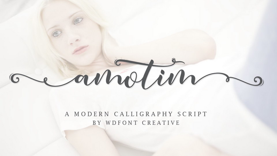 

Amotim: A Stunning Modern Calligraphy Script with Decorative Elements