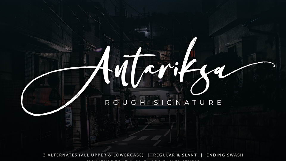 

Antariksa: A Fashionable Signature Script Font with Stylish Swashes