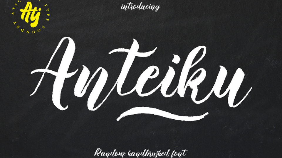 

Anteiku: A Stunning and Unique Font with a Handbrushed Script