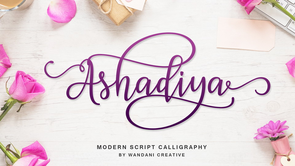 

Ashadiya: A Breathtaking Modern Calligraphy Font Perfect for Any Project