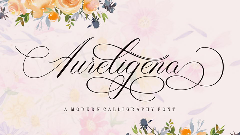 

Aureligena Script: An Elegant and Luxurious Calligraphy Font