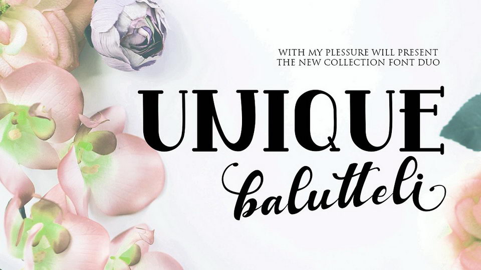 
Balutteli: A Font Duo of Script and Serif with Unique Characteristics