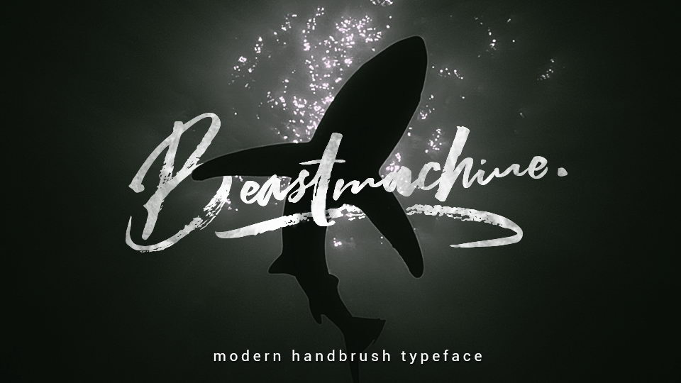 
Beastmachine: A Handmade Dry Brush Script Font