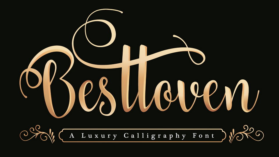 

Besttoven: A Stunning Modern Calligraphy Script Font Exuding Luxury and Sophistication