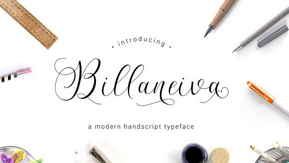 

Billaneiva: An Exquisite Handwritten Font That Instantly Catches the Eye