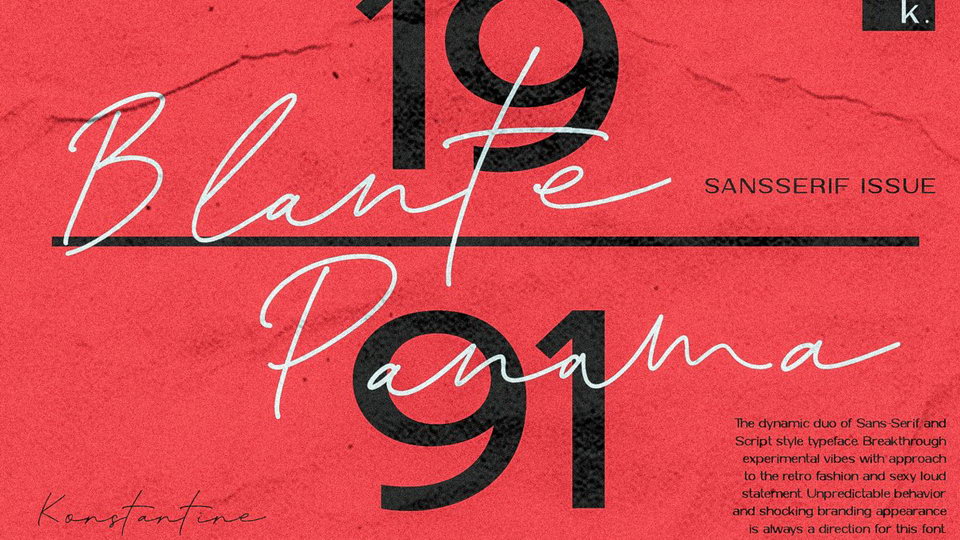 

Blante Panama: A Bold and Unique Font with a Retro-Inspired Look