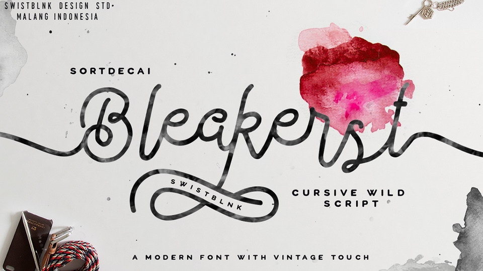 

Bleakerst Script: A Modern Vintage Mono-Line Script Display Typeface
