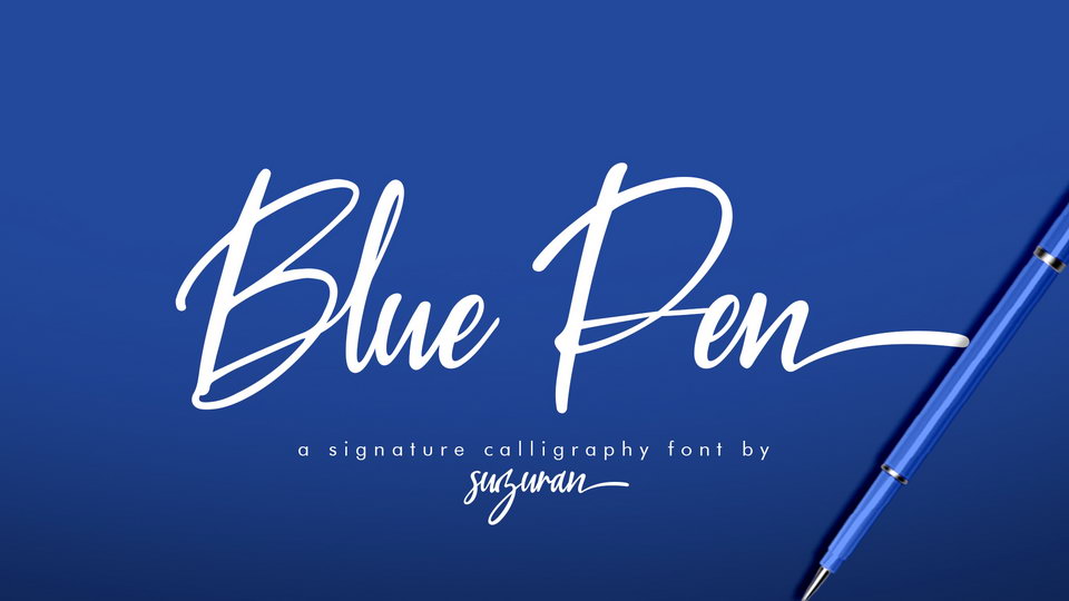 

The Blue Pen Font: A Sight to Behold
