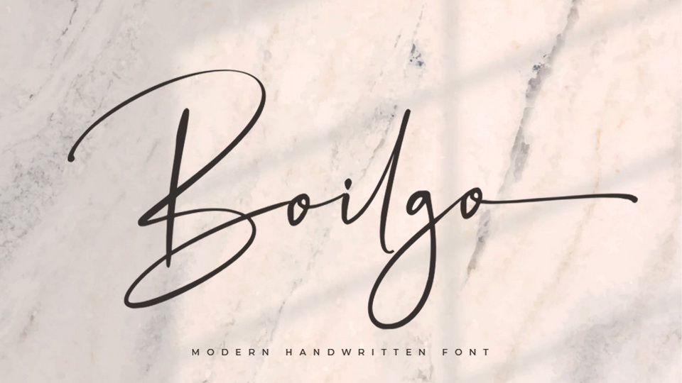 

Boilgo: A Minimalistic Handwritten Script That Stands Out With Its Signature Style