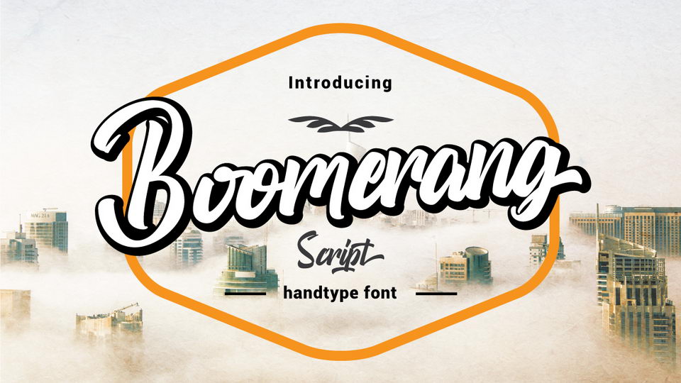 
Boomerang Script Font: A Display Handbrush Lettering