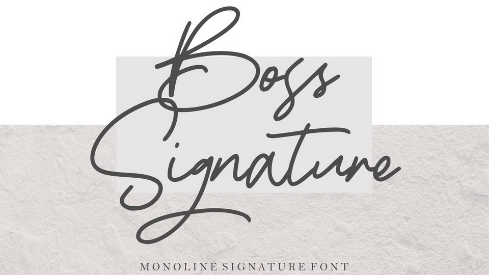 

Boss Signature: A Bold and Stylish Font Perfect for Any Design Project