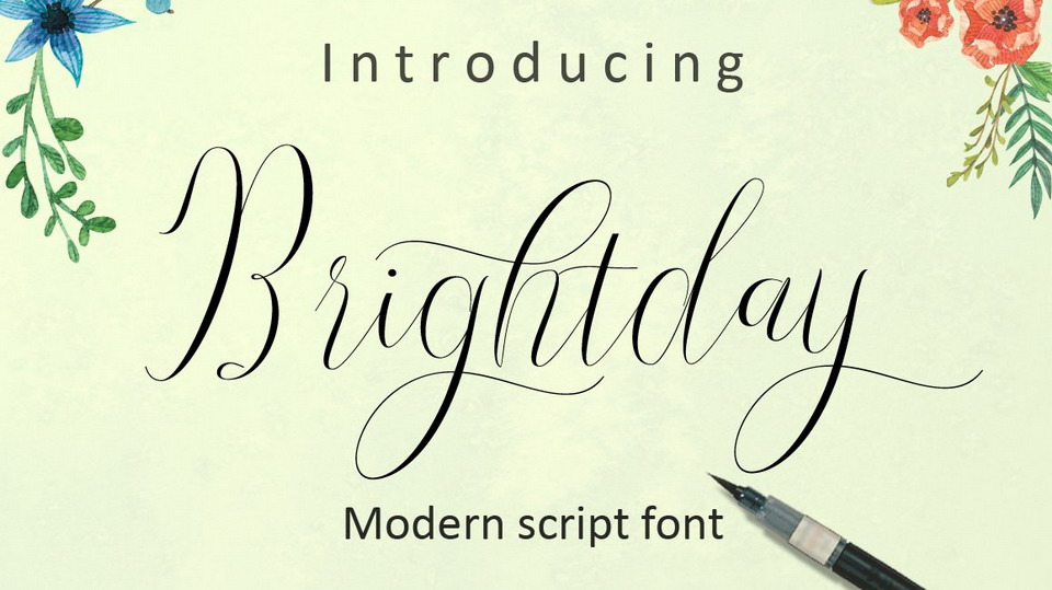 

Brightday - A Stunning Modern Calligraphy Script with Carefully Crafted Letterforms