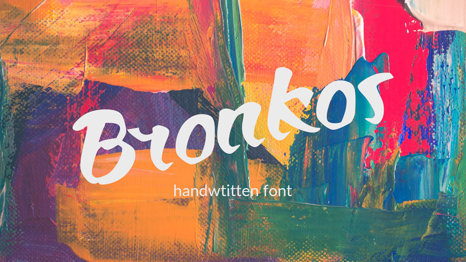 

Bronkos Font: A Unique and Eye-Catching Free Style Hand Painted Brush Font
