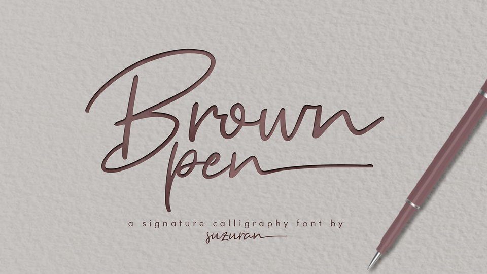 

Brown Pen Script: A Unique, Handcrafted Font for Creative Professionals