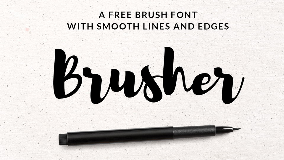 

Brusher: A Modern Bold Brush Lettered Font That Is a Work of Art