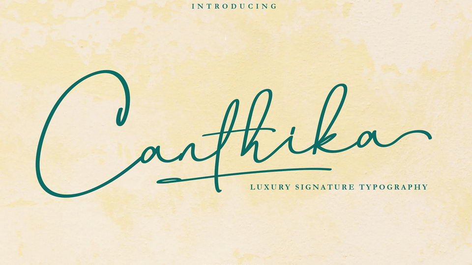 

Canthika: A Gorgeous Signature Font for a Luxurious and Clean Look