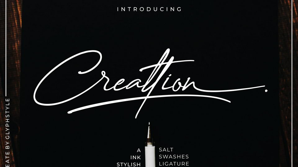 
Creattion: An Elegant and Manly Signature Font with an Ink Pen Effect