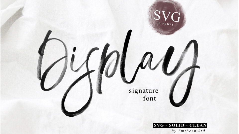 

The Display Signature Font: A Unique, Hand-Lettered SVG Font With Unparalleled Detail and Texture