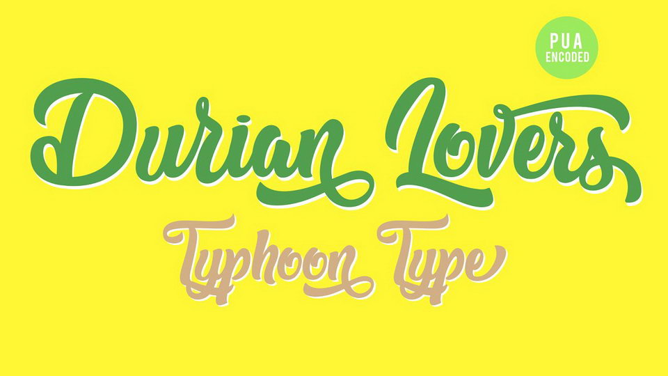 

Durian Lovers: A Versatile and Attractive Font Perfect for Creative Projects