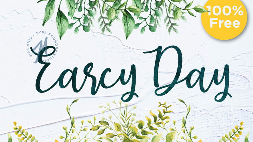 
Earcy Day - A Free Script Font Created in Handmade Calligraphy Style