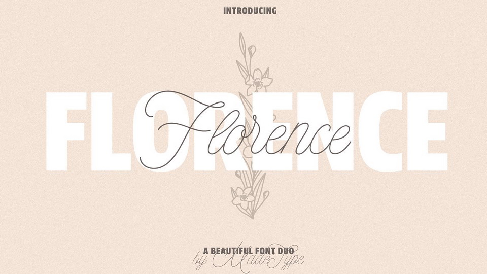 

MADE Florence: An Elegant Script Font and Bold Sans Serif Font Duo