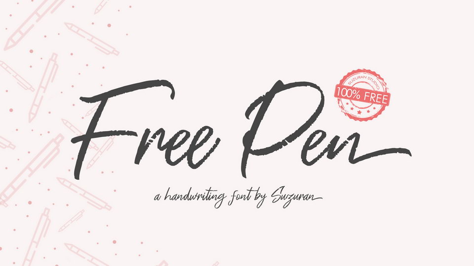 

Free Pen: A Trendy Signature Style Script Font with Natural Handwriting Look