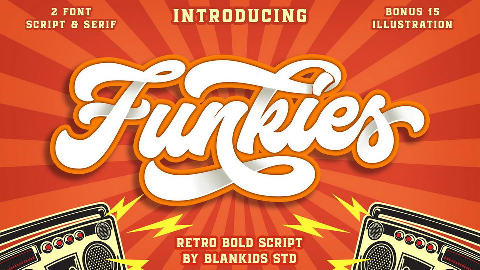 
Funkies: A New Retro Bold Script - Bringing Back the 70's Era