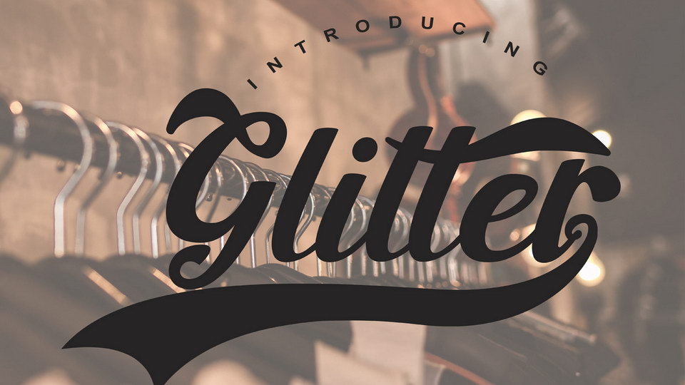 

Glitter: An Eye-Catching Hand Lettered Script Font with a Vintage Feel