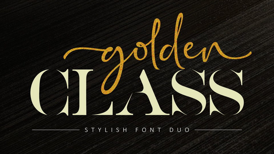 

Golden Class Script: A Stylish and Versatile Font Perfect for a Variety of Applications