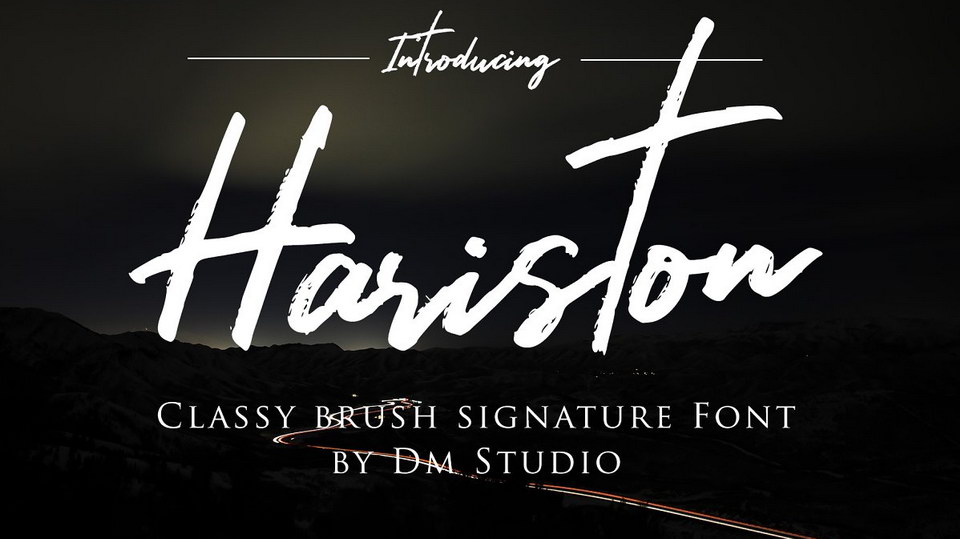 

Hariston: An Eye-Catching Signature Font Perfect for Giving Any Design a Unique, Stylish, and Different Look