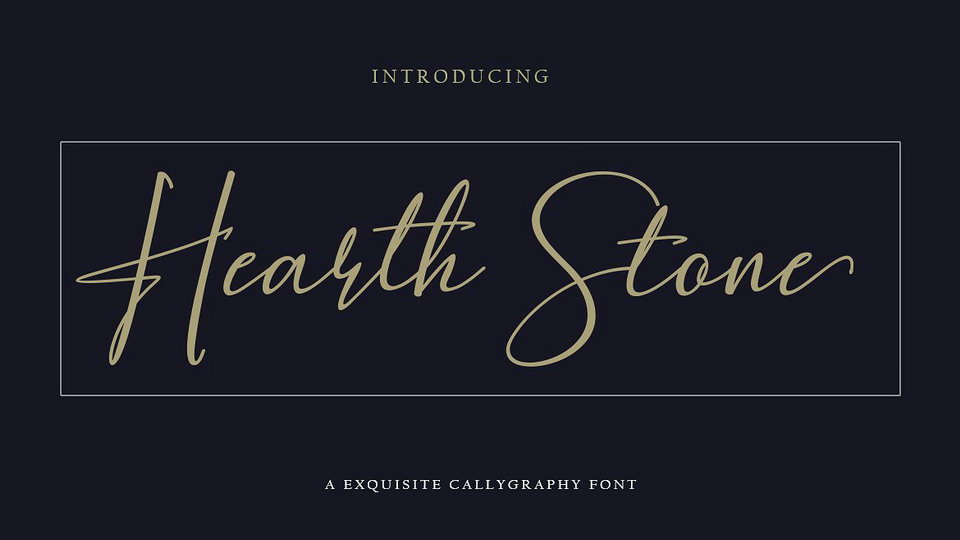 

Hearth Stone: An Awe-Inspiring Modern Calligraphy Script Font