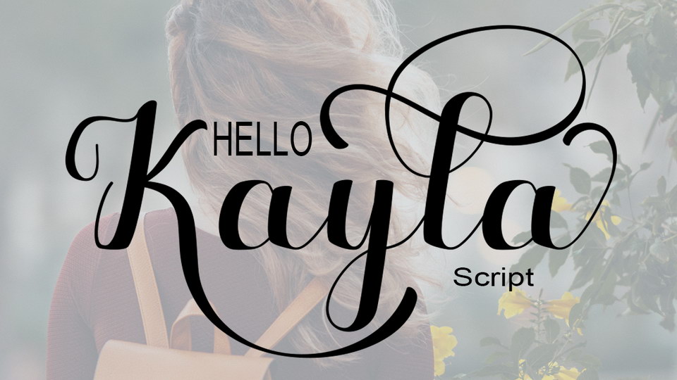 

Hello Kayla: A Modern Calligraphy Script Perfect for Adding a Touch of Style to Any Design Project