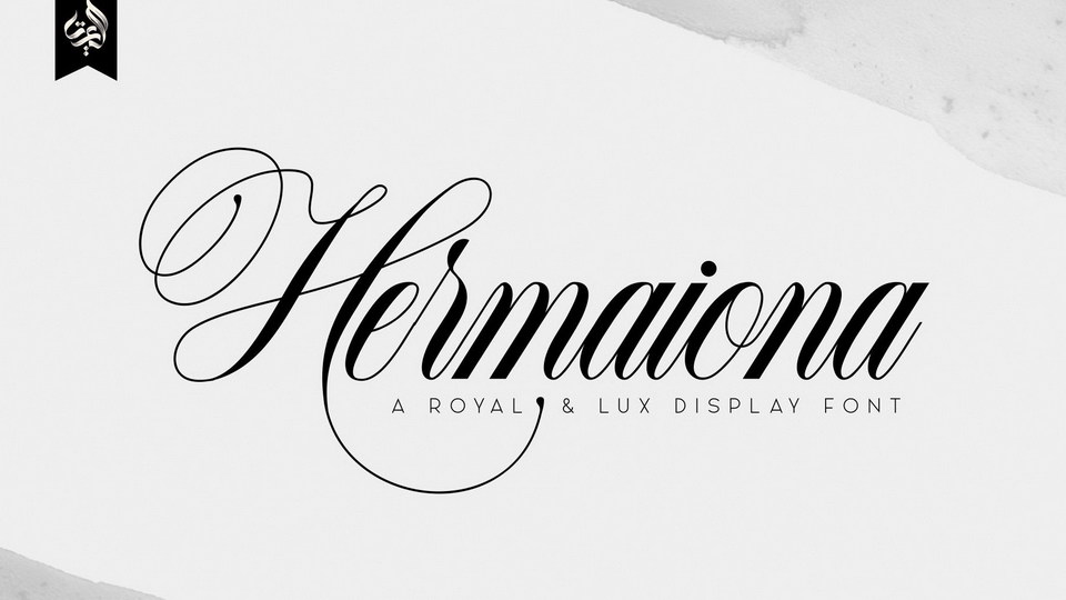 

Hermaiona: A Luxurious Script Font Perfect for Elevating Any Design to a Sumptuous Level of Sophistication