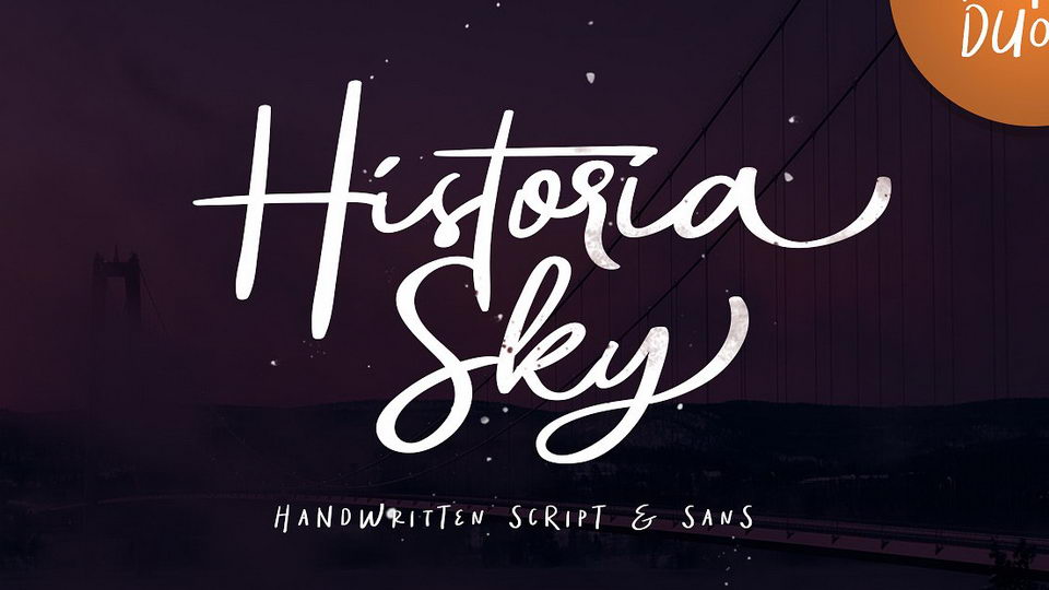 
Historia Sky: A Handwritten Script Font with Stylistic Alternates, Swashes, and Multi-Language Support