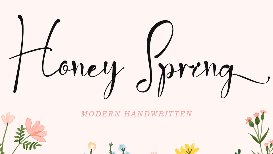 
Honey Spring: Natural and Elegant Handwritten Modern Font