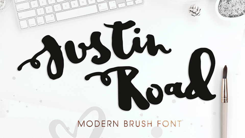 

Justin Road: An Elegant, Hand Painted Brush Font