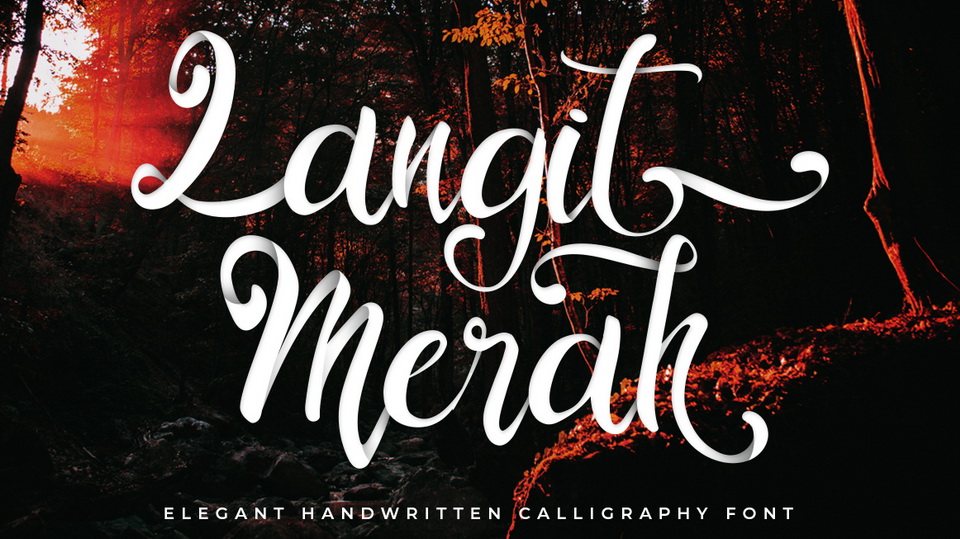 

Langit Merah Font: An Exquisite Handwritten Script Font for a Variety of Designs