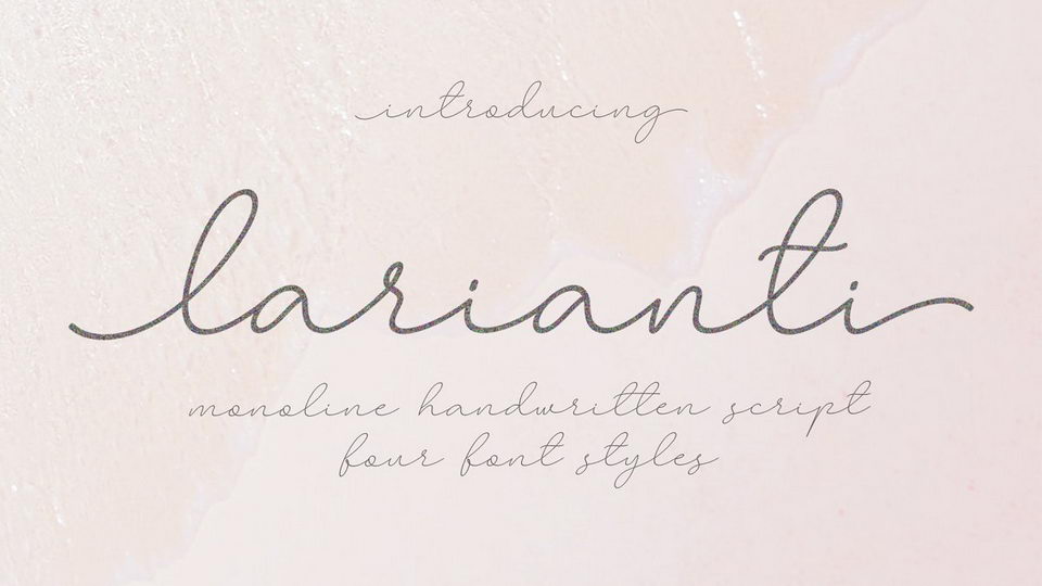 

Larianti: An Exquisite Monoline Handwritten Script Font for Creative Projects